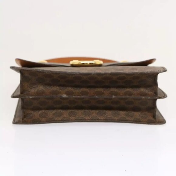 CELINE Macadam Canvas Hand Bag PVC Brown Auth - Picture 6 of 7
